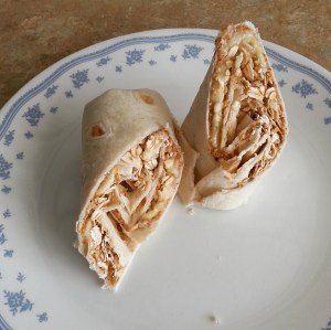 Picture of peanut butter banana wrap